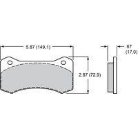 Wilwood PAD 6617-30 AERO .670 AXLE SET