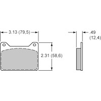 Wilwood PAD 7912A PL POLYMATRIX AXLE SET