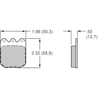 Wilwood PAD 6812E DPS/DLS POLYMATRIX .50 THK 3