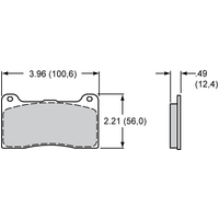 Wilwood PAD 7812H DP POLYMATRIX .49 THK AXLE SET