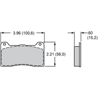 Wilwood PAD 7816H DP POLYMATRIX .60 THK AXLE SET