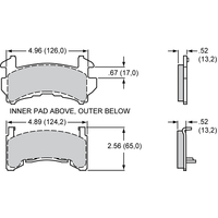 Wilwood PAD D154Q For GM METRIC POLYMATRIX AXLE SET