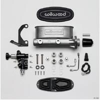 Wilwood Master Cylinder Alum Tandem w/ Bracket and Valve 1.00 in. Bore Tandem Outlet Alum Bare 8.76 in. Length Kit