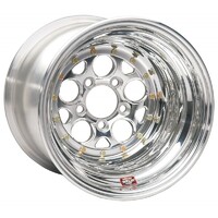 Weld Racing Wheel Magnum 15x15 Size 5x4.5 Bolt Pattern 4 in. Backspace Polished Center Polished Shell Non-BL Each WE86P-515208