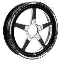 Weld Racing Wheel Drag Front Alumastar Frontrunner 15x3.5 Size 5x4.5 Bolt Pattern 2.25 Backspace Black Each WE88B-15202