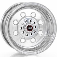 Weld Racing Wheel DFS Draglite 15x10 Size 5x4.5 Bolt Pattern 3.5 Backspace Polished Center Polished Shell Each WE90-510346