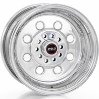 Weld Racing Wheel Draglite 15x14 Size 5x4.5 Bolt Pattern 3.5 in. Backspace Polished Center Polished Shell Non-BL Each WE90-514346