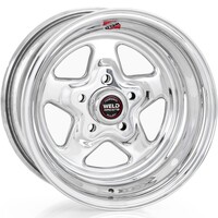 Weld Racing Wheel Prostar 15x5 Size 5x4.5 Bolt Pattern 2.5 Backspace Polished Center Polished Shell Each WE96-55204